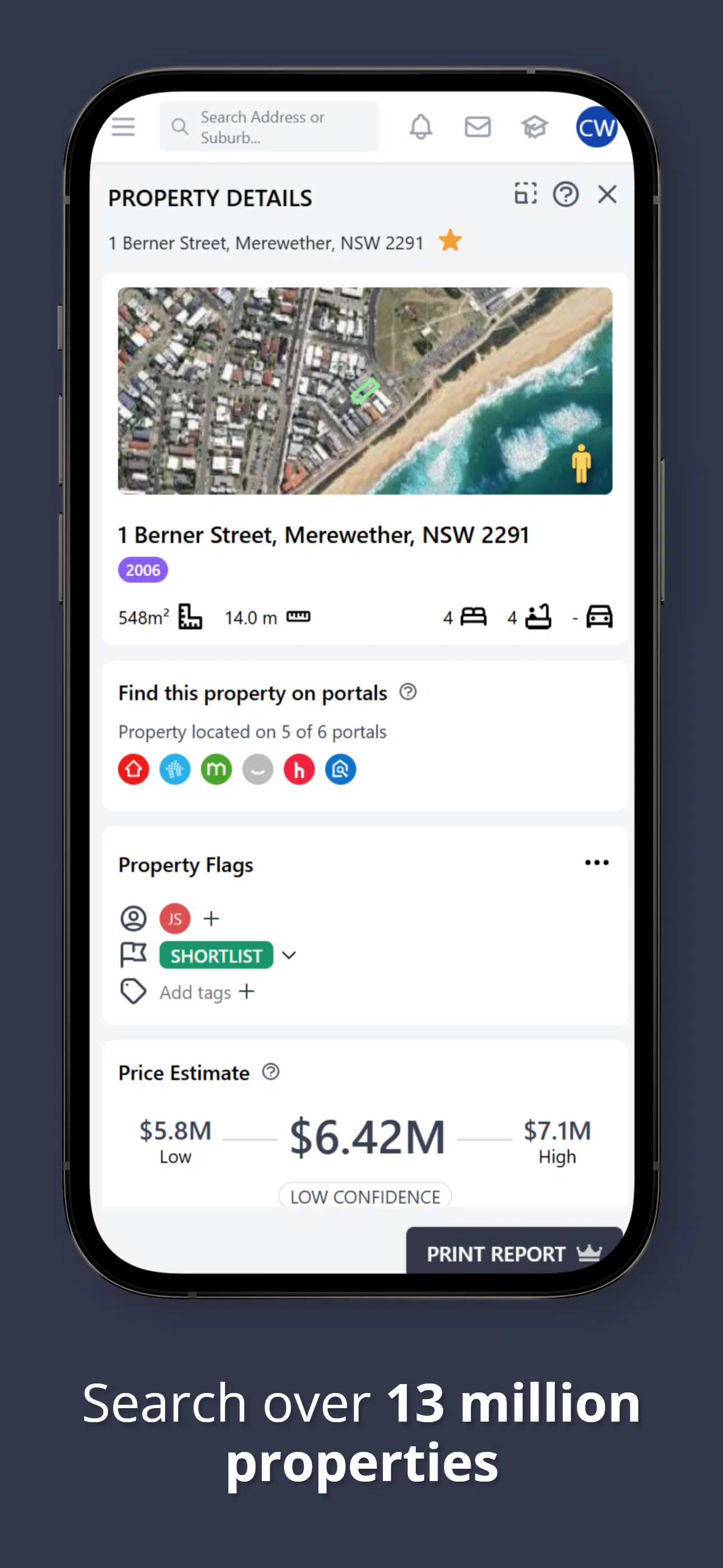 Search over 13 million properties