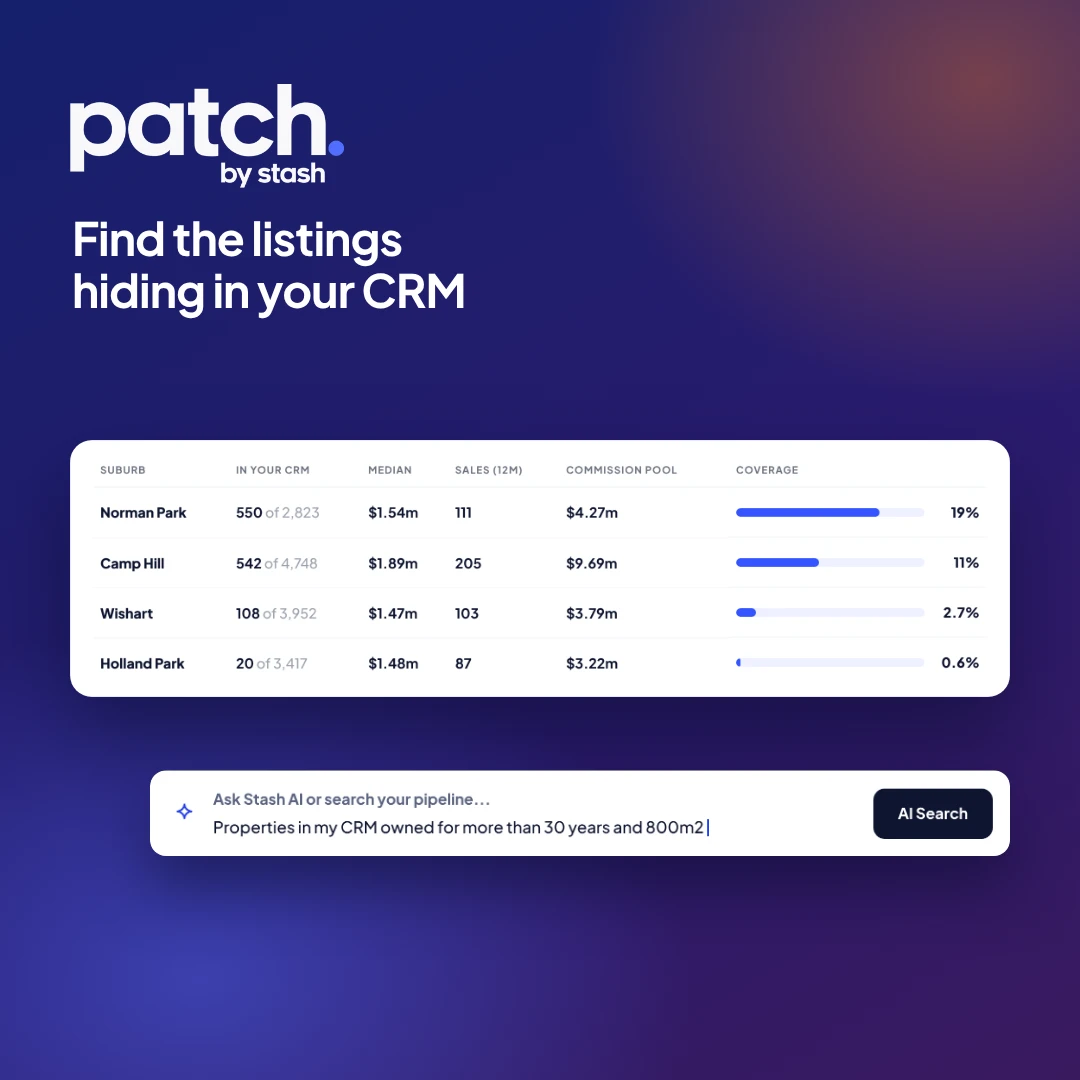 Stash launches Patch: find the listings hiding in your CRM